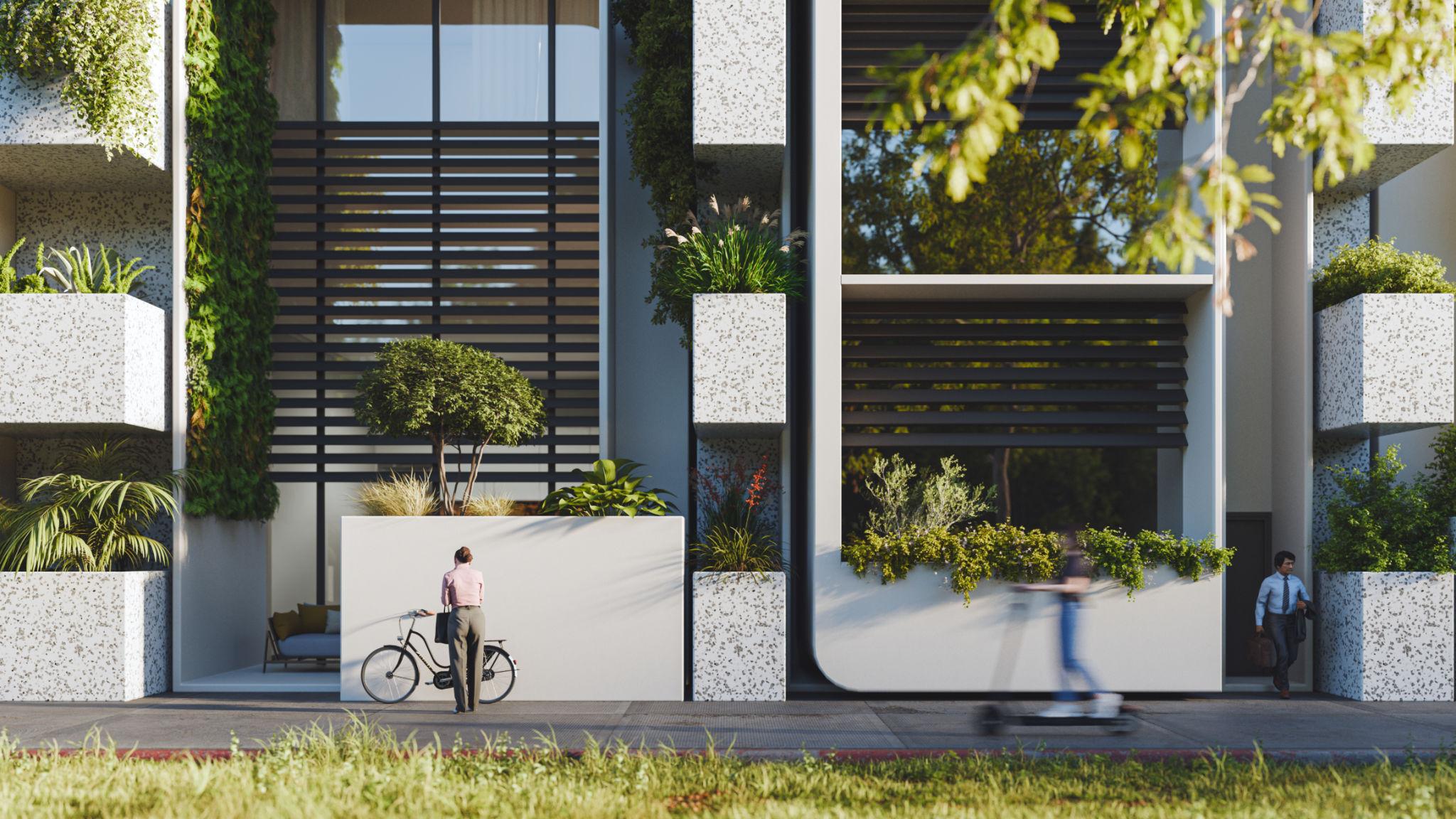 Green facade residential design